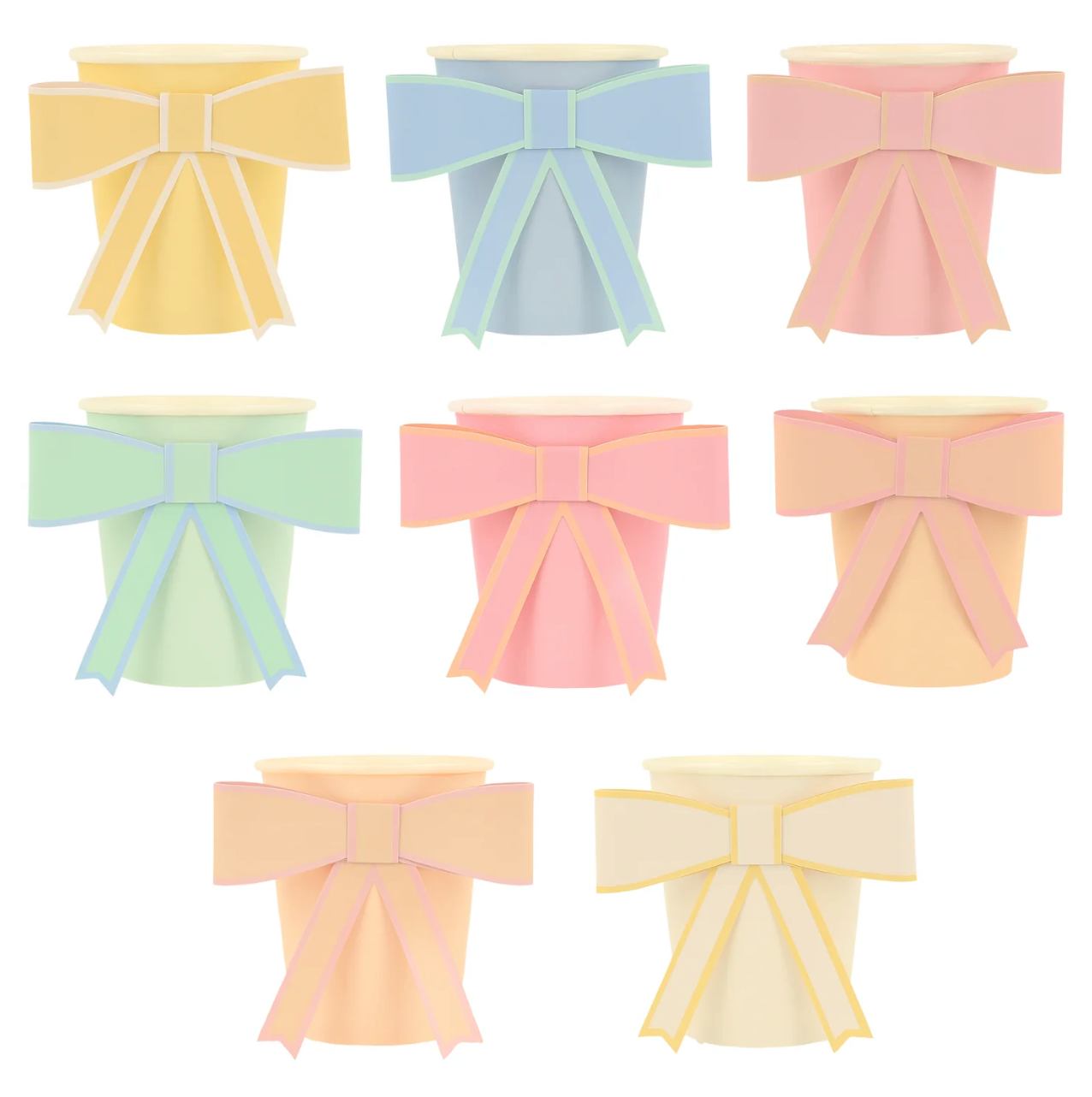 Meri Meri Pastel Bow Cups 8ct