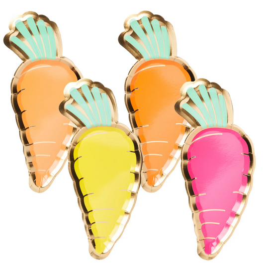 Carrot Die-Cut Plates-8ct