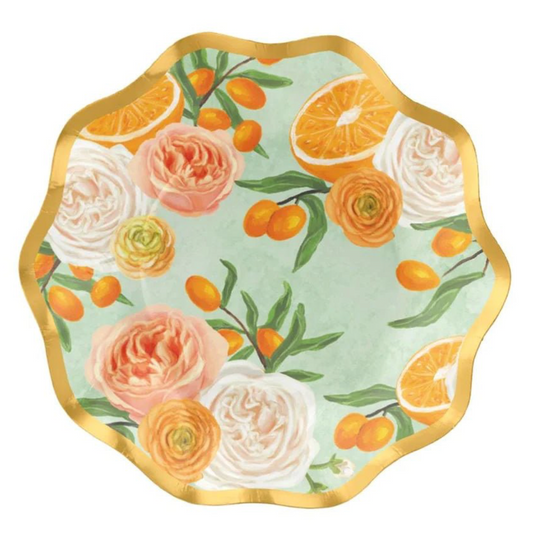 Oranges/Floral Appetizer Bowls-8ct