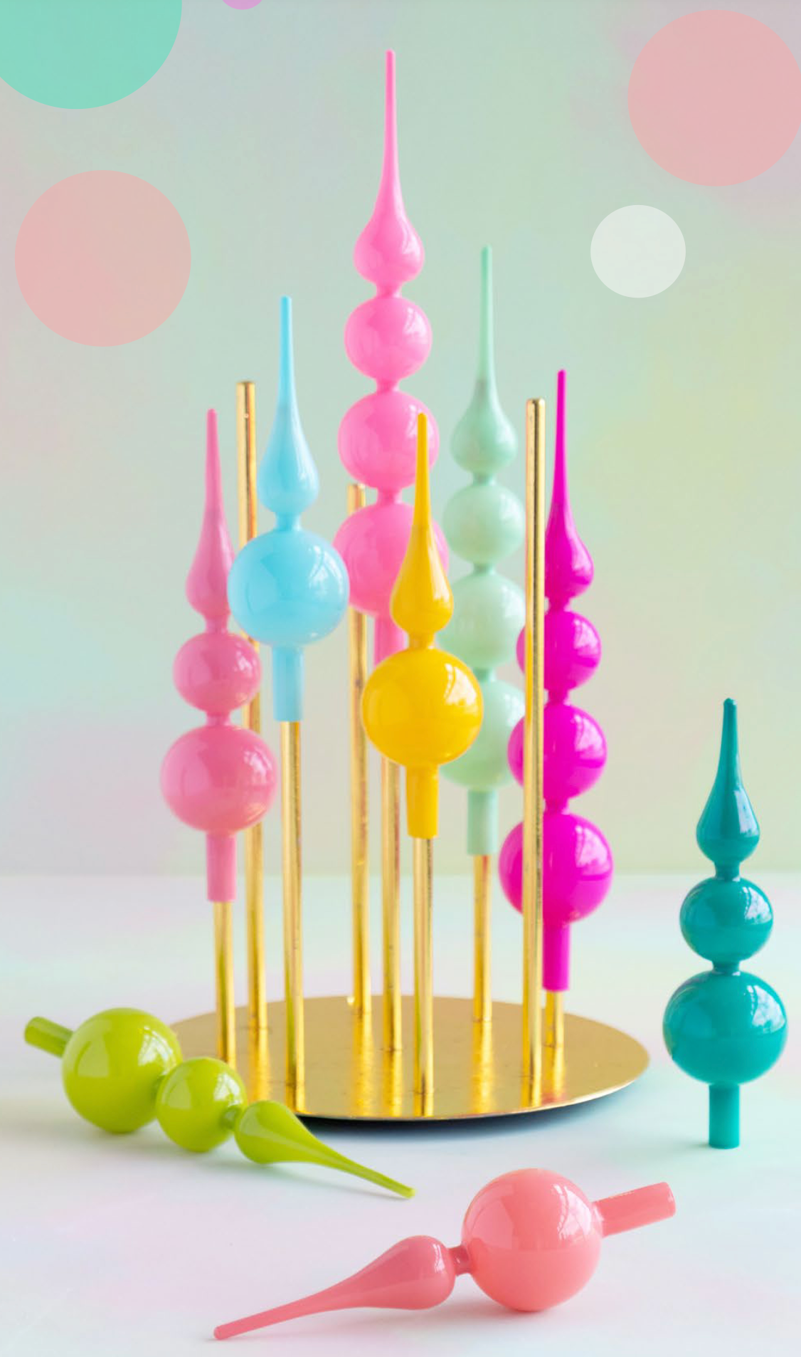 Glitterville Sugar Plum Glass Tree Topper