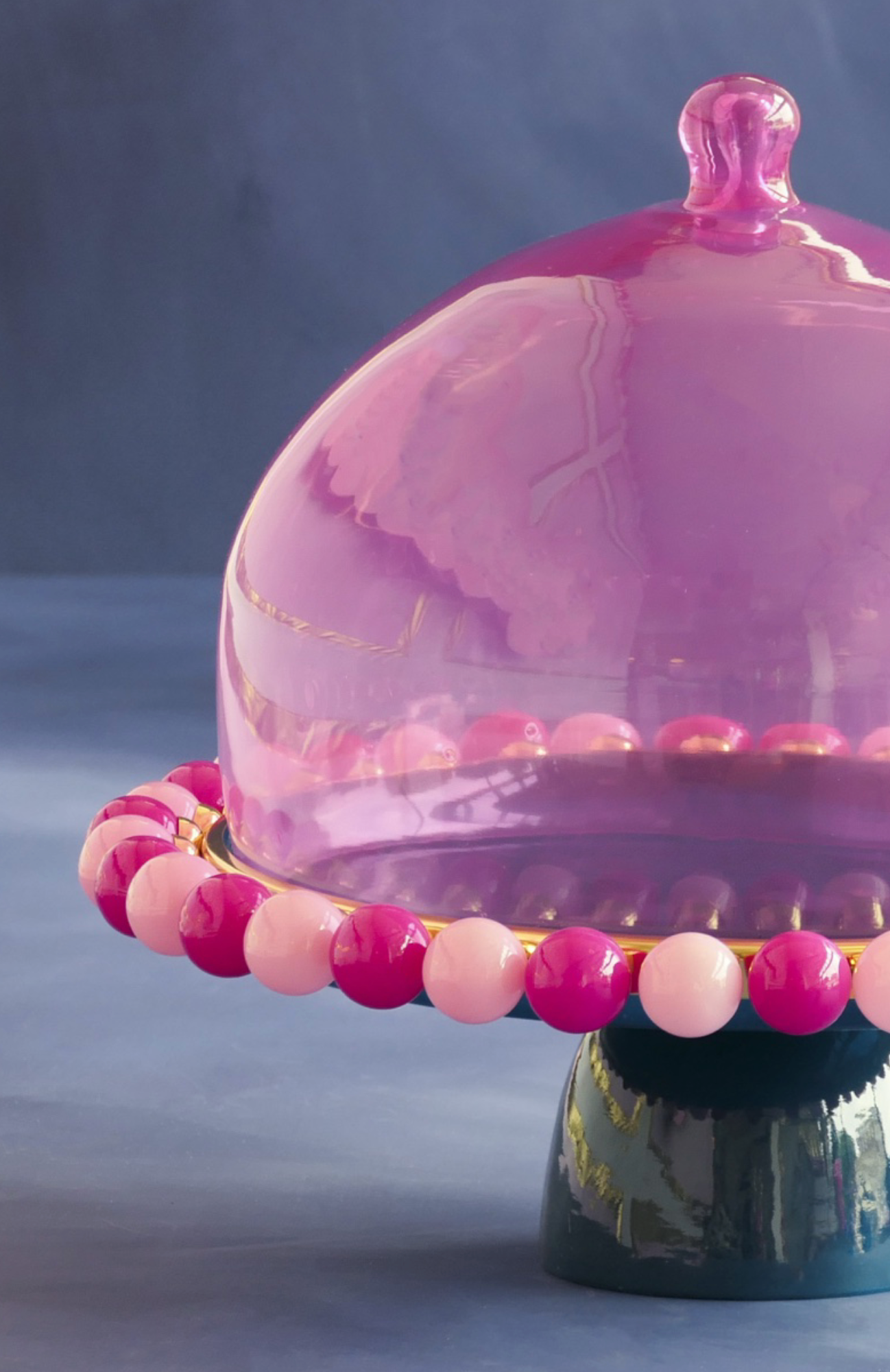 Glitterville BALLerina Large Cake Stand with Dome