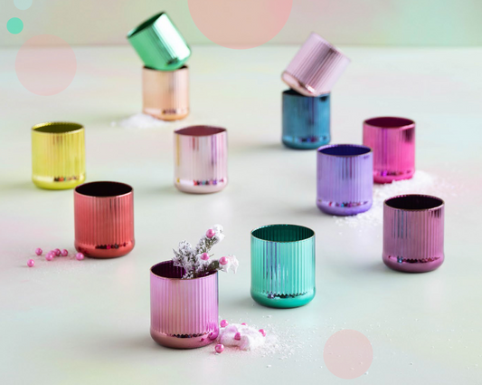Glitterville Rainbow Reflective Sipper Glass
