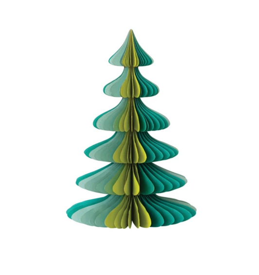 Greens Honeycomb Paper Tree w/ Glitter Edge 8"x12"