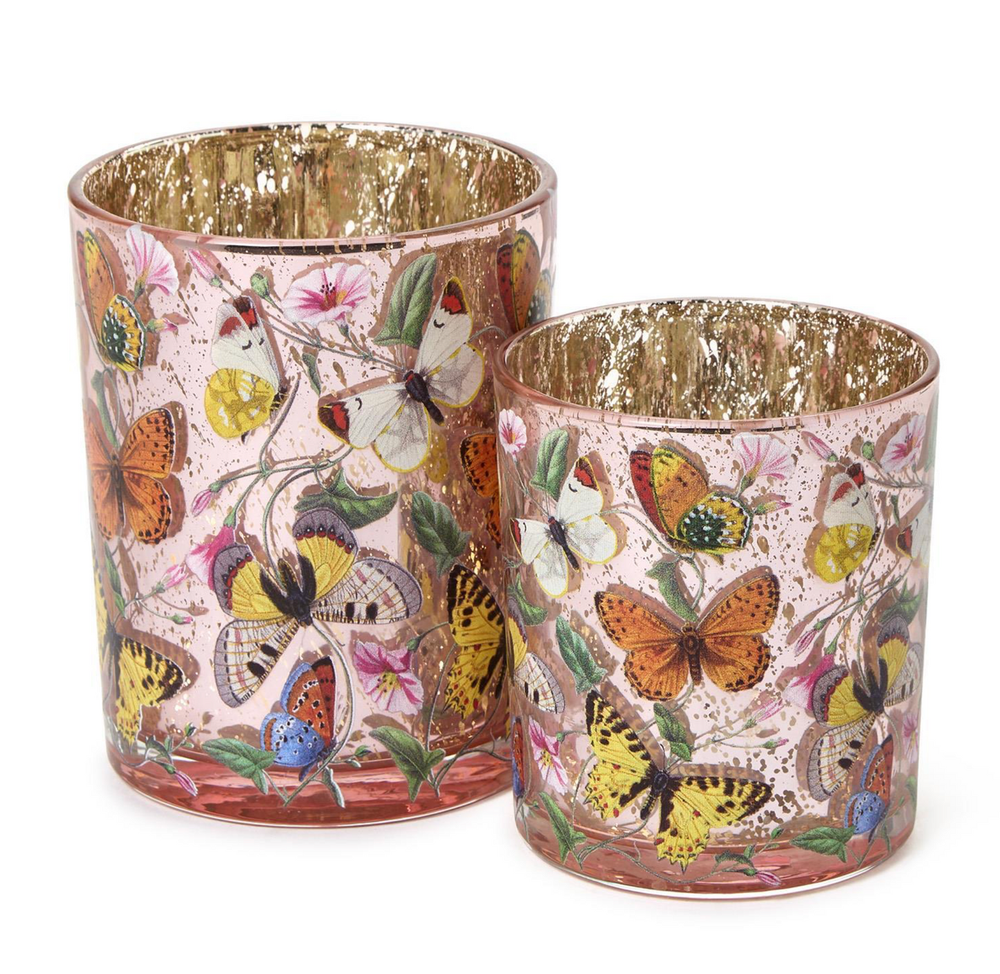 Glass Butterfly Silhouette Tealight/Votive Candleholders