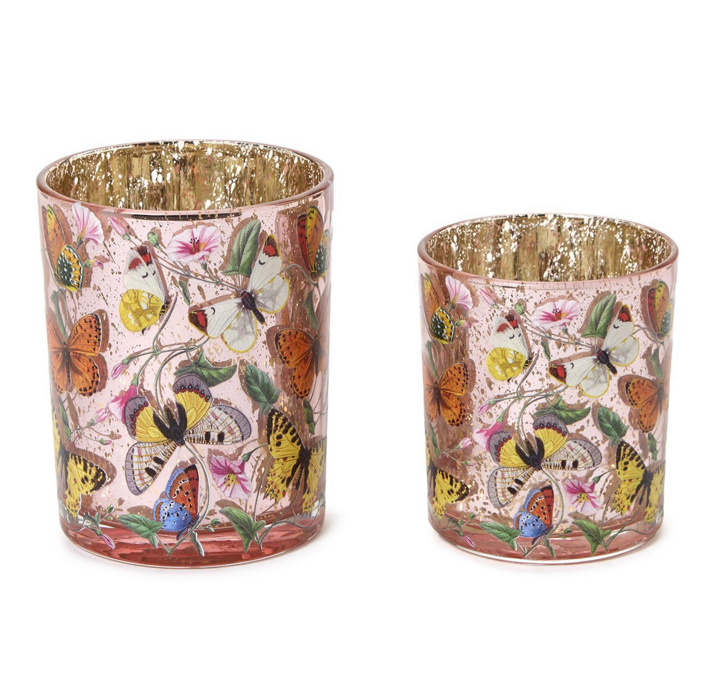 Glass Butterfly Silhouette Tealight/Votive Candleholders