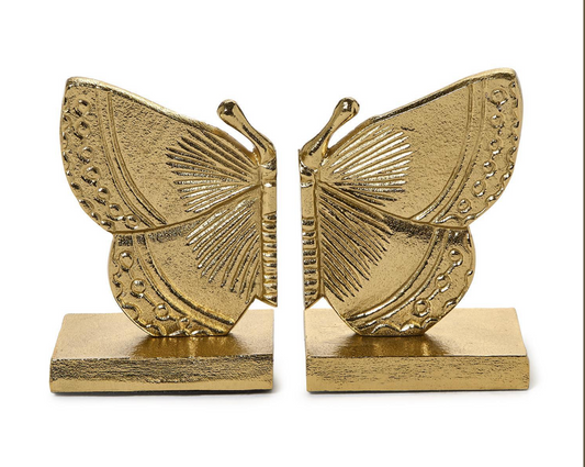 Gold Butterfly Bookends Set/2