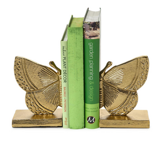 Gold Butterfly Bookends Set/2