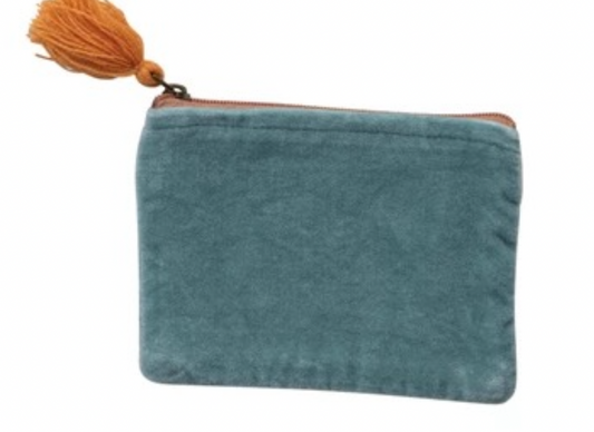Velvet Zip Pouch, 6 Colors