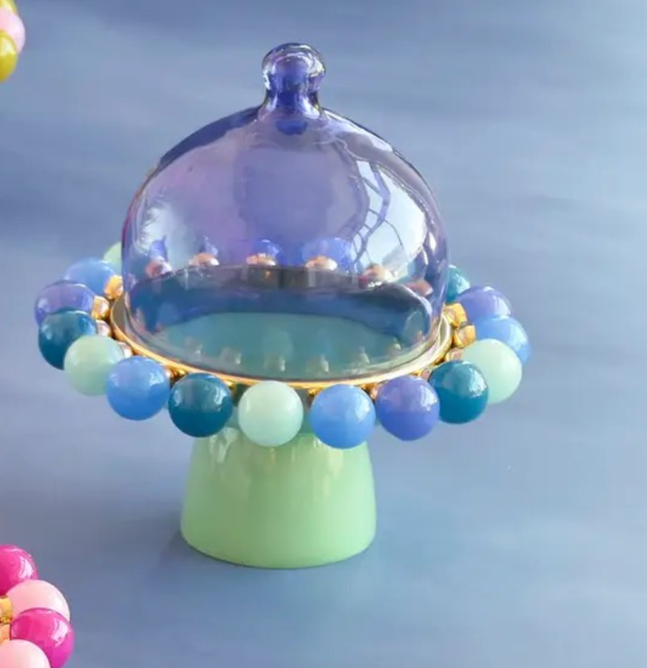 Glitterville BALLerina Small Cake Stand W/ Dome