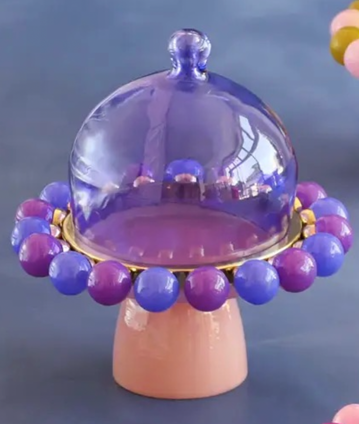 Glitterville BALLerina Small Cake Stand W/ Dome