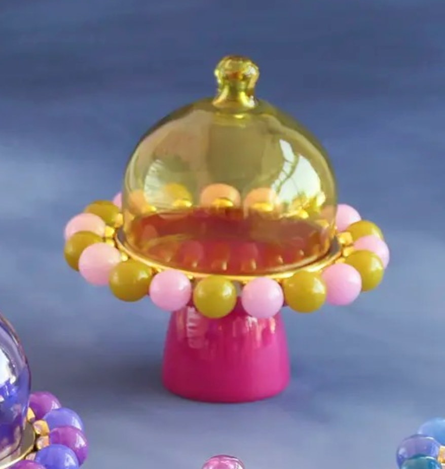 Glitterville BALLerina Small Cake Stand W/ Dome