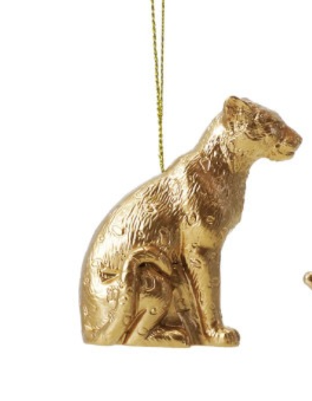 Gold Resin Safari Animal Ornament