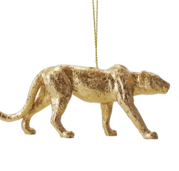 Gold Resin Safari Animal Ornament