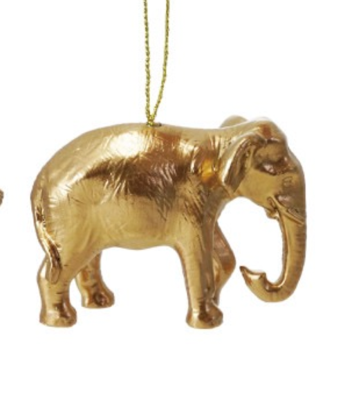 Gold Resin Safari Animal Ornament