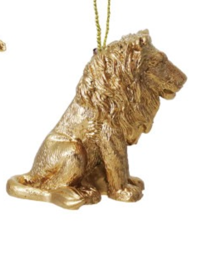 Gold Resin Safari Animal Ornament