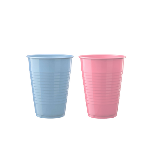 Powder Blue & Light Pink 12oz Plastic Cups 50ct