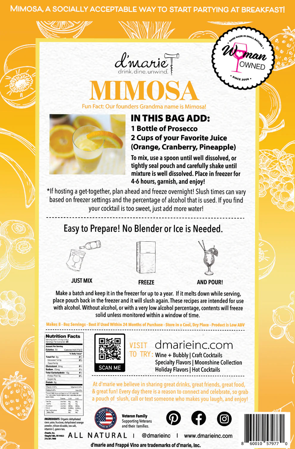 Mimosa Cocktail Slush Mix - 10oz