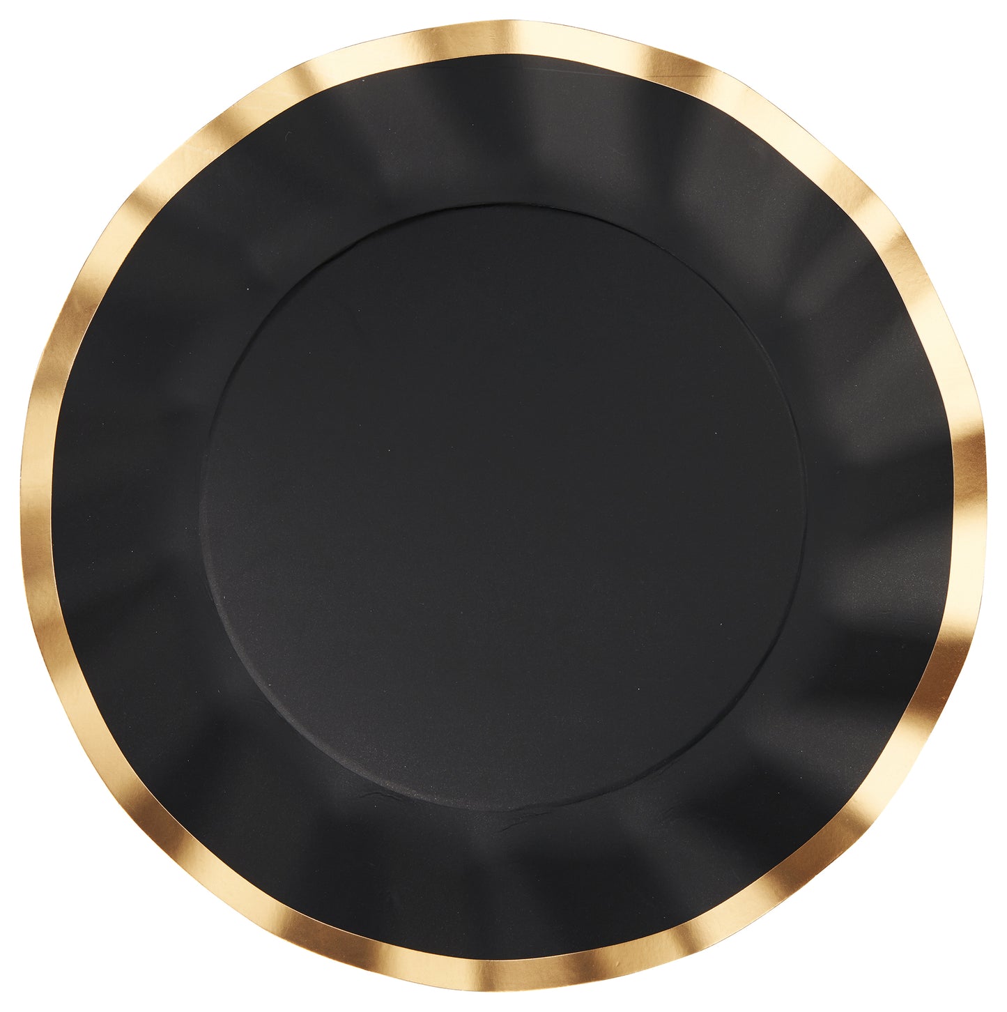 Wavy Dinner Plate Black-8ct