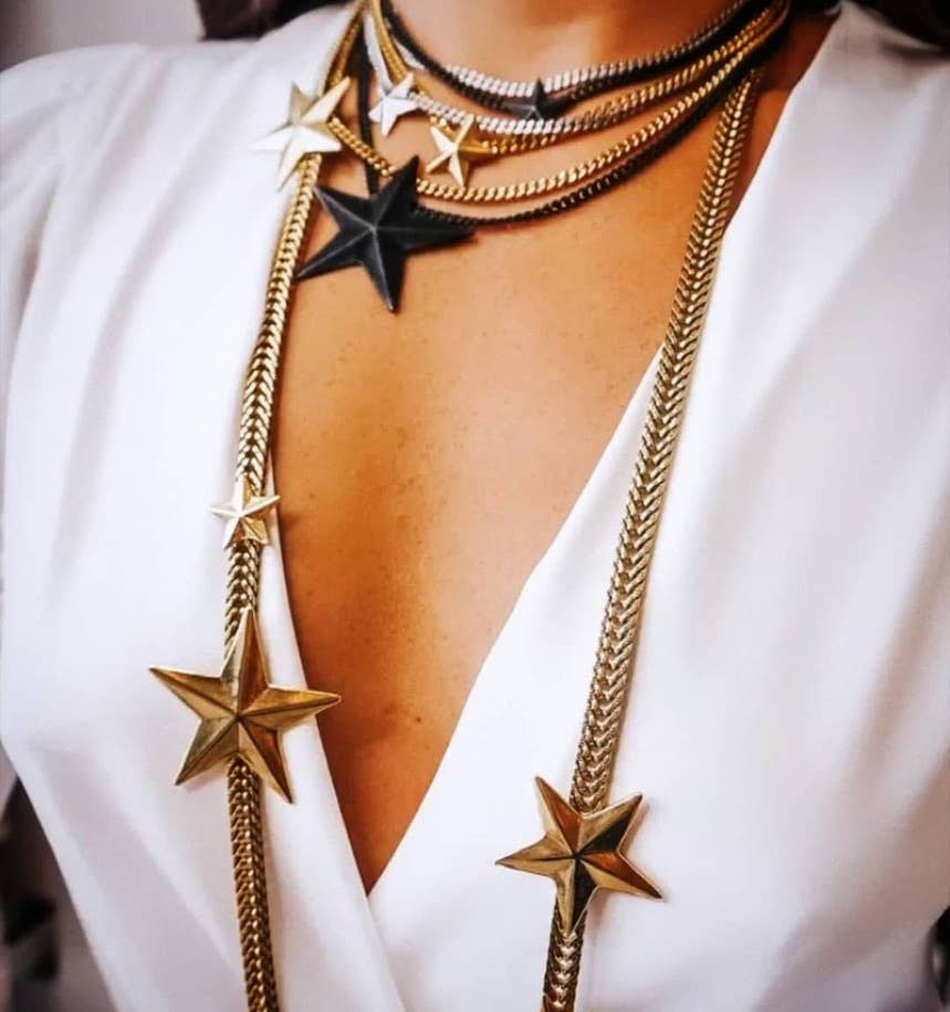 Brazil 6 Star Mixed-Metal Necklace