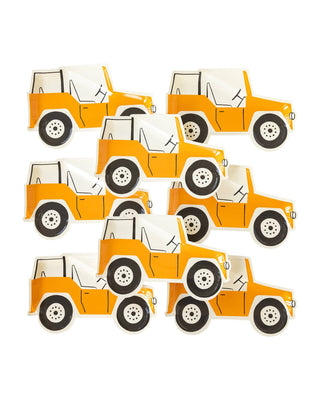 Safari Jeep Shaped Plates 8ct