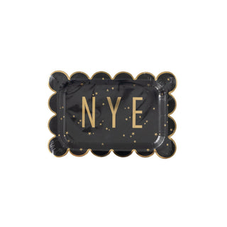 Happy New Year NYE Scallop Plate 8ct
