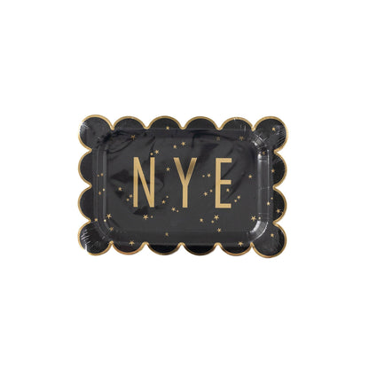 Happy New Year NYE Scallop Plate 8ct