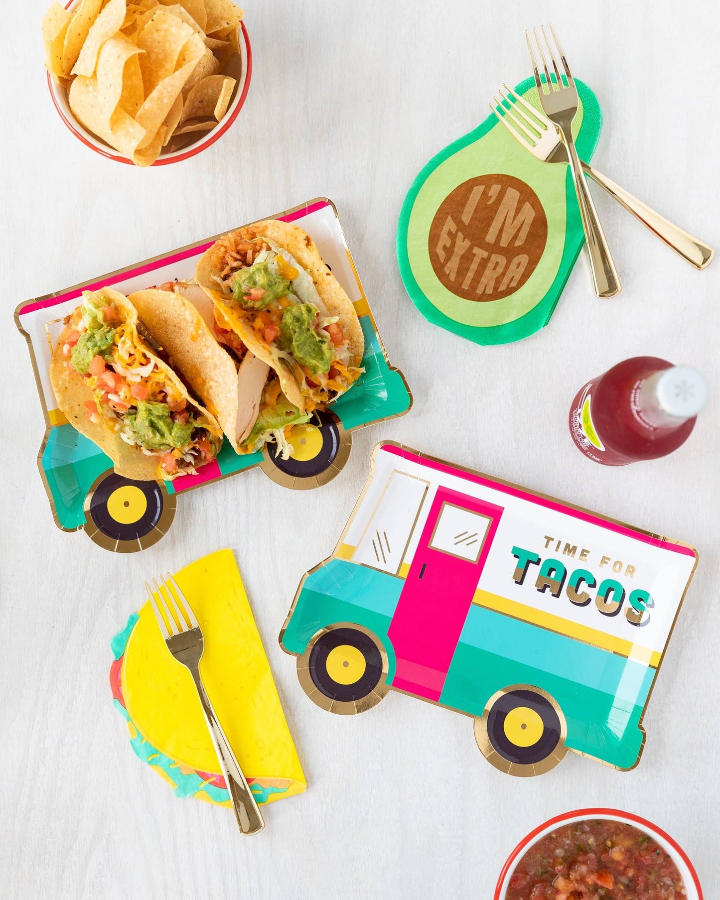 Taco Shaped Napkins 25ct