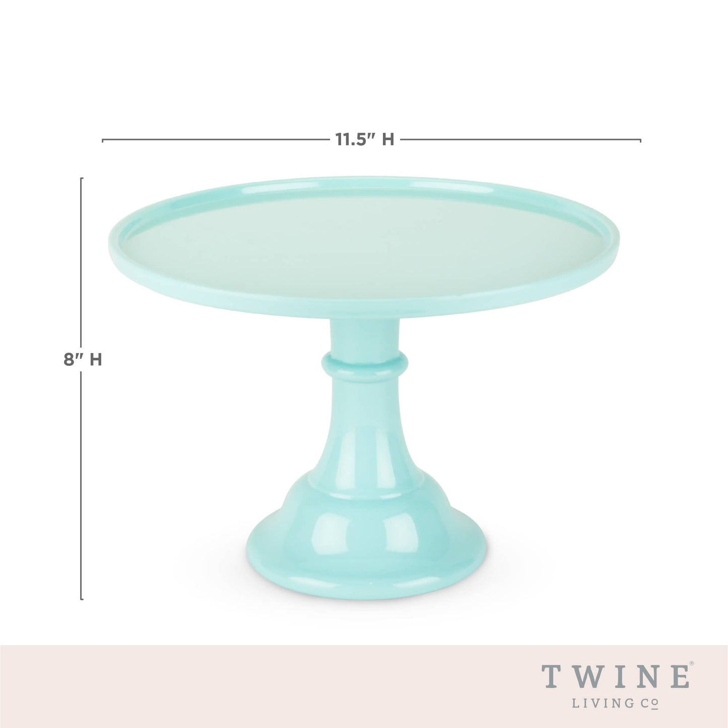 11.5" Collapsable Melamine Cake Stand - Mint