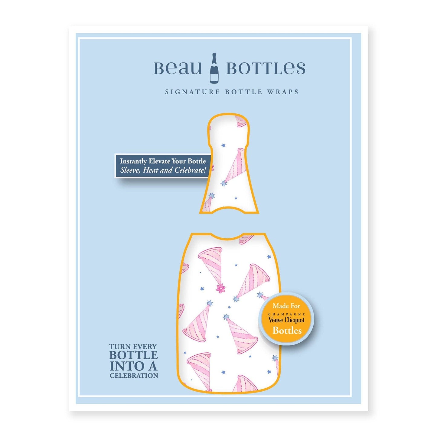 Beau Bottles Pastel Birthday Party Hats - Champagne Collection