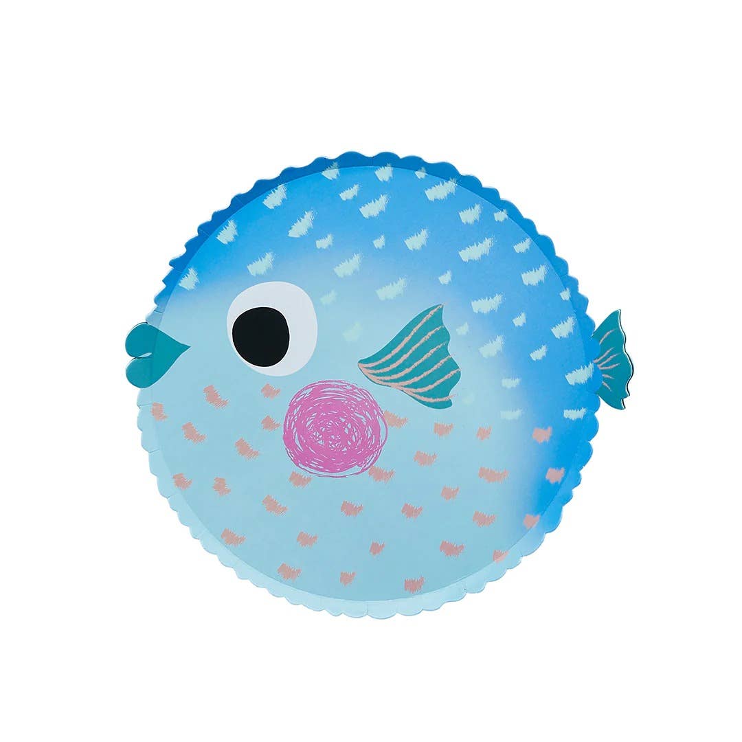 Puffer Blow Fish Plate 8 Pack