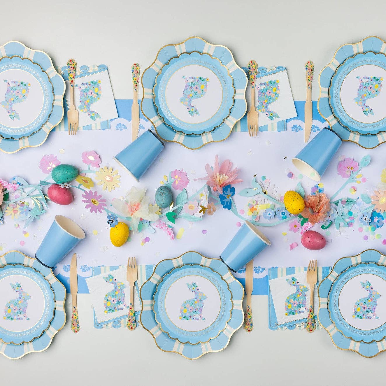 SKY BLUE REGENCY STRIPE DINNER PLATES