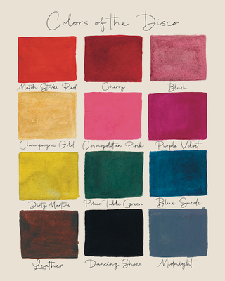 Disco Color Chart Art Print: 8x10