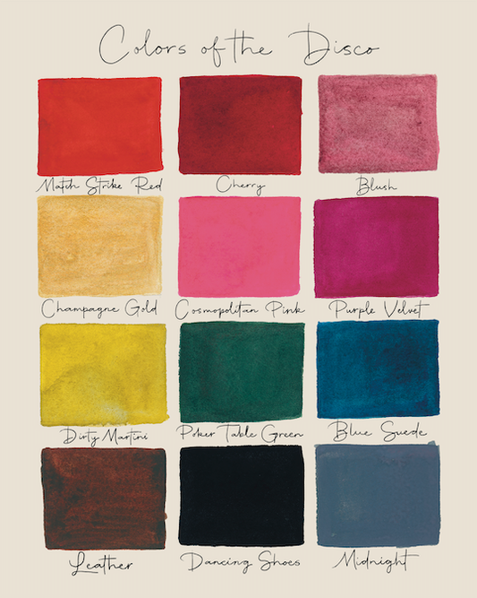 Disco Color Chart Art Print: 8x10