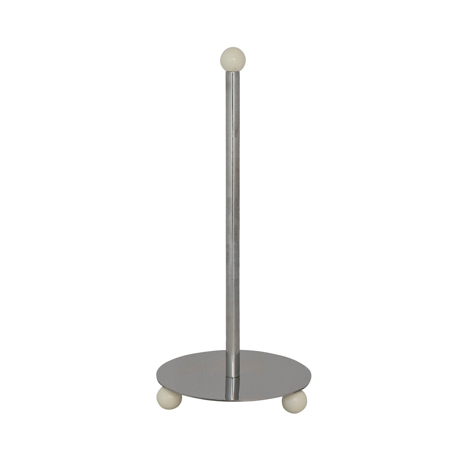 Stainless Steel Paper Towel Holder with Enameled Ball Feet & Top, KD