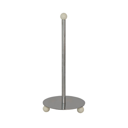 Stainless Steel Paper Towel Holder with Enameled Ball Feet & Top, KD