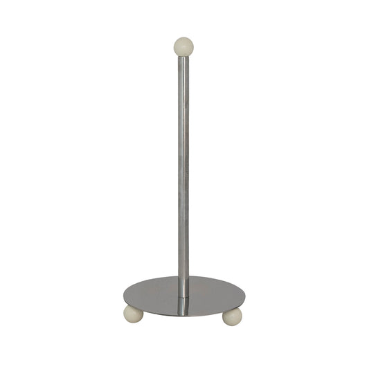 Stainless Steel Paper Towel Holder with Enameled Ball Feet & Top, KD