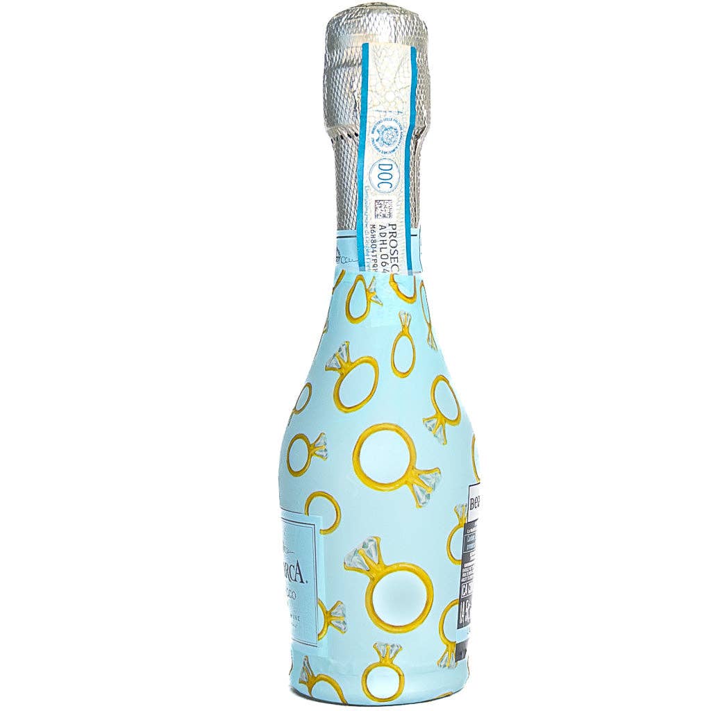 Beau Bottles Blue Engagement Ring - MINI Prosecco Collection - Six Pack