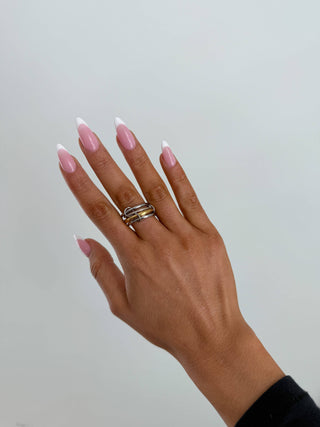 Gia Mixed Metal Interlocking Rings- 2 Sizes