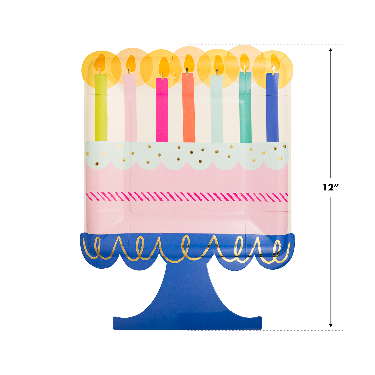 Birthday Cake Plates 12ct