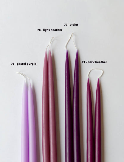 Lavender Danish Taper Candle 12" & 14"