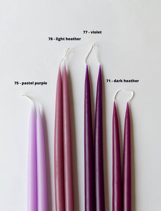 Light Heather Danish Taper Candle 14in