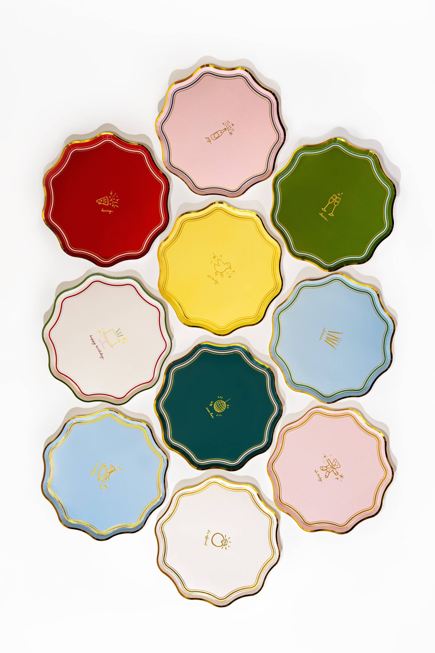 Oh Baby Icon Party Plates- Pink