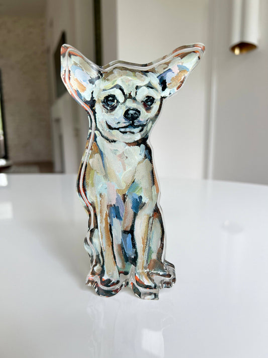 Light Chihuahua Acrylic Small Shelfie