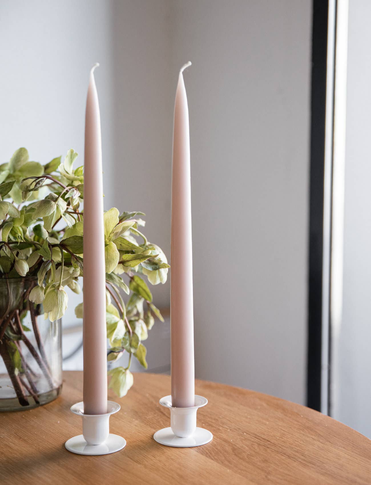 Flax Danish Taper Candle 8"