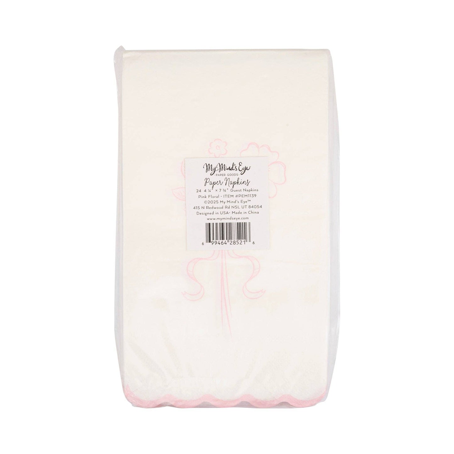 Pink Pembroke Dinner Napkins 24ct