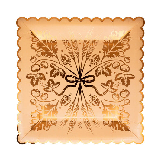 Gold Wheat Plates 8ct