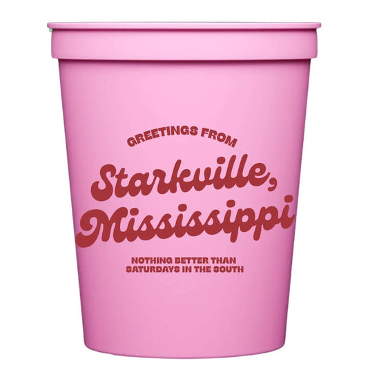 Greetings From Starkville Mississippi Stadium Cups 10pk