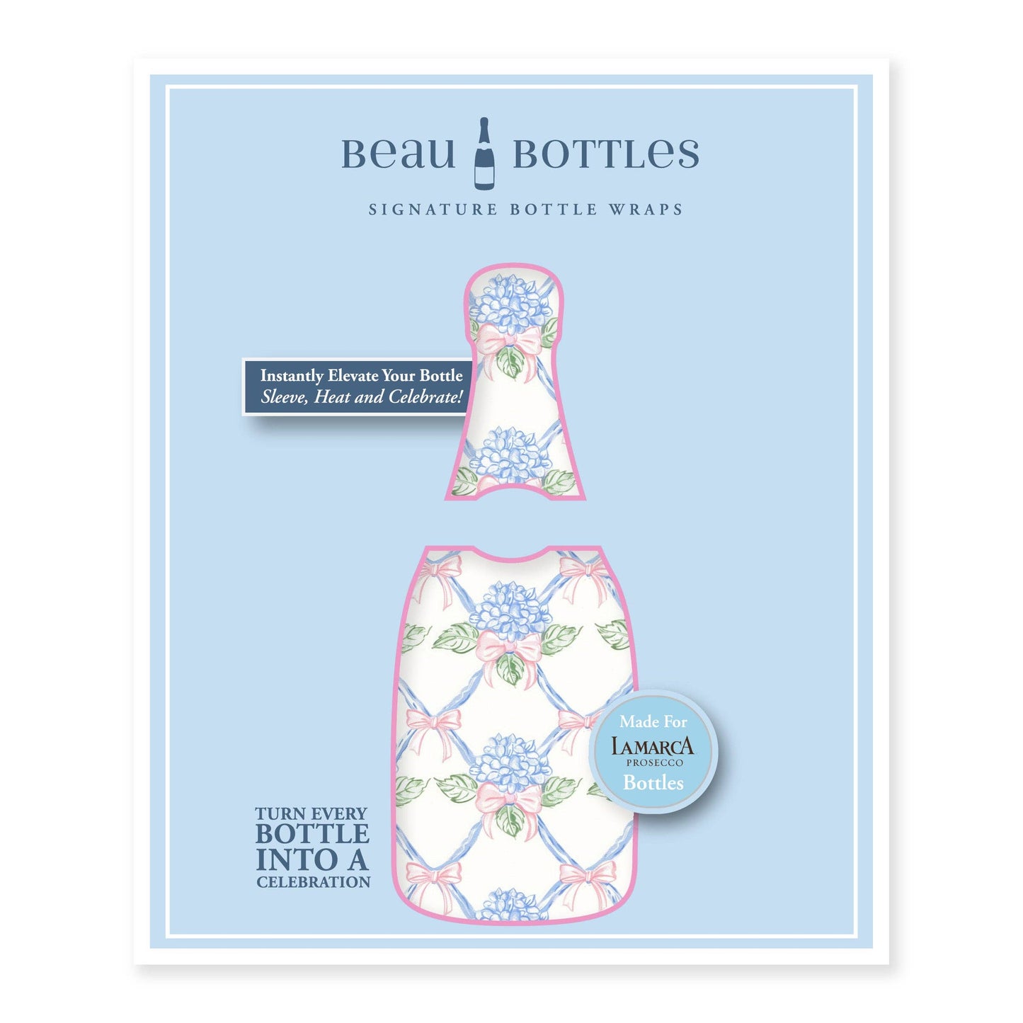 Beau Bottles Hydrangea Lattice - Prosecco Collection