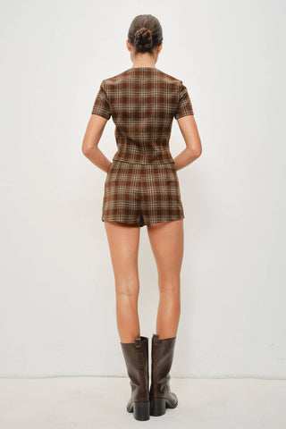 Brown Sugar Plaid Set