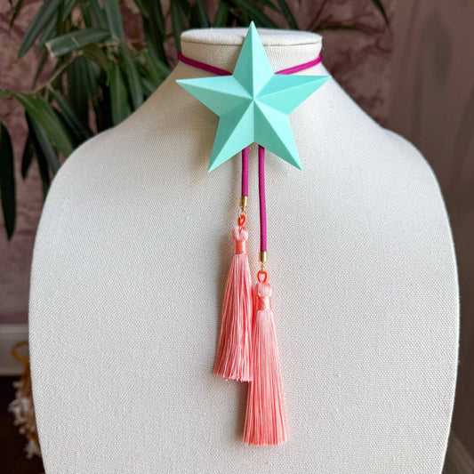 Lone Star Bolo Turquoise with Fuchsia & Peach